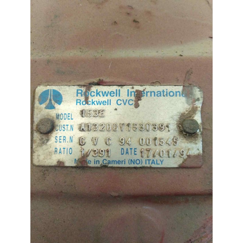 Recambio de grupo para iveco eurotech (mt) fki 180 e 24 larga distancia referencia OEM IAM 153E RATIO:1/391 2