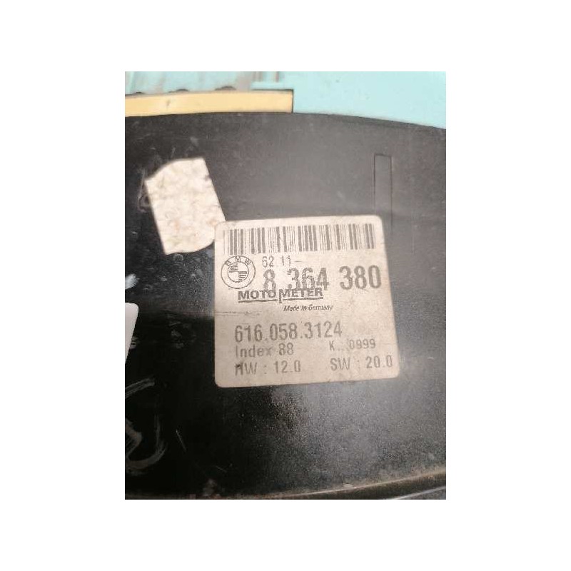 Recambio de cuadro instrumentos para bmw serie 3 berlina (e36) 2.5 turbodiesel cat referencia OEM IAM 62118364380 6160583124 2
