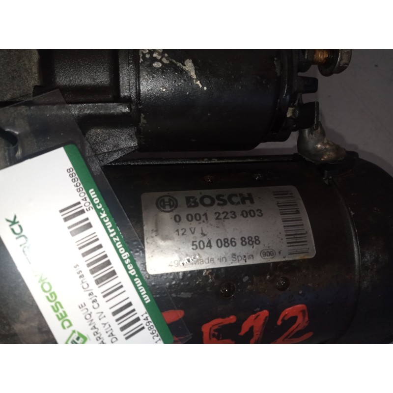 Recambio de motor arranque para iveco daily iv caja/chasis 35c12, 35s12 referencia OEM IAM 504086888 MARCA:BOSCH 0001223003 4