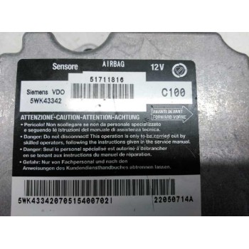 Recambio de centralita airbag para fiat stilo (192) 1.6 16v referencia OEM IAM 5WK43342 SIEMENS 