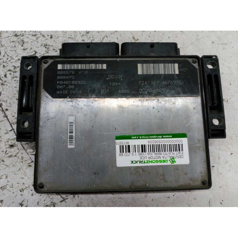 Recambio de centralita motor uce para fiat punto berlina (188) 1.9 jtd sx referencia OEM IAM 46763751 005578ATG 80847D