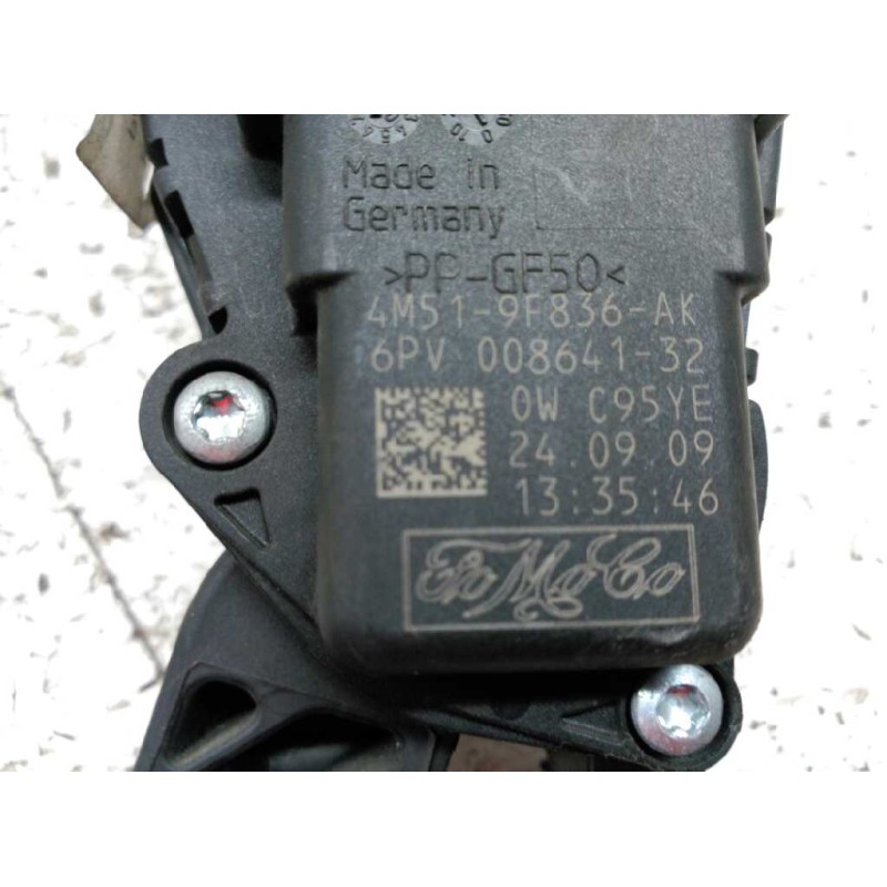 Recambio de potenciometro pedal para ford focus berlina (cap) ambiente (d) referencia OEM IAM 6PV00864132 0WC95YE 4M519F836AK - Blanco 4