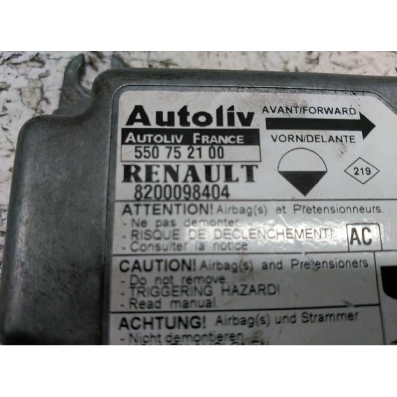 Recambio de centralita airbag para opel movano referencia OEM IAM - Blanco 2