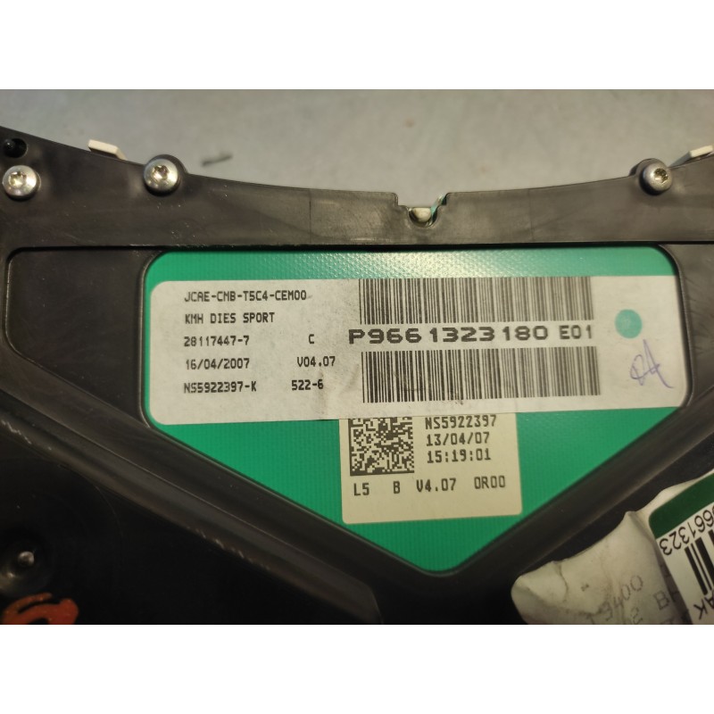 Recambio de cuadro instrumentos para peugeot 307 break / sw (s1) break xs referencia OEM IAM 9661323180 N55922397K - Negro 3