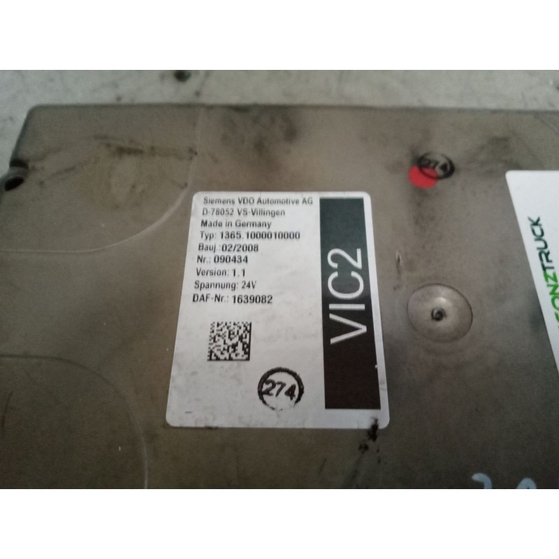 Recambio de modulo electronico para daf serie xf105.410 12.9 diesel referencia OEM IAM 1639082  VERSION:1.1 4