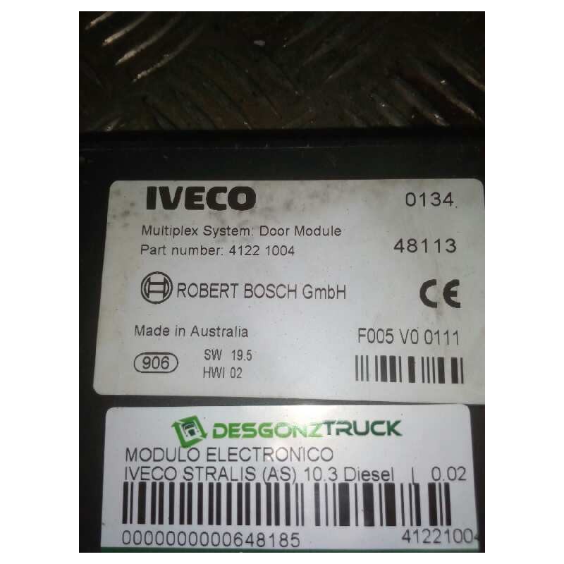 Recambio de modulo electronico para iveco stralis (as) 10.3 diesel referencia OEM IAM 41221004 SW19.5 - Blanco 2