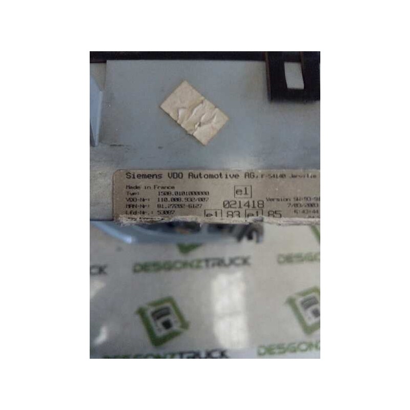 Recambio de cuadro instrumentos para man tg - a 18.480 fg / bb (e3/e4) l referencia OEM IAM 81272026127 110.008.932/007 1508.010 3