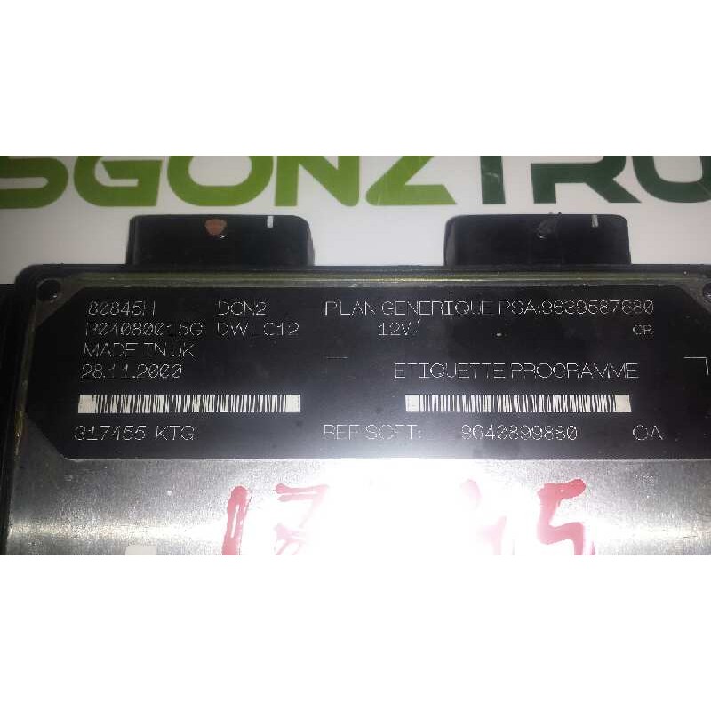 Recambio de centralita motor uce para peugeot 206 berlina xt referencia OEM IAM  R04080015G LUCAS 2