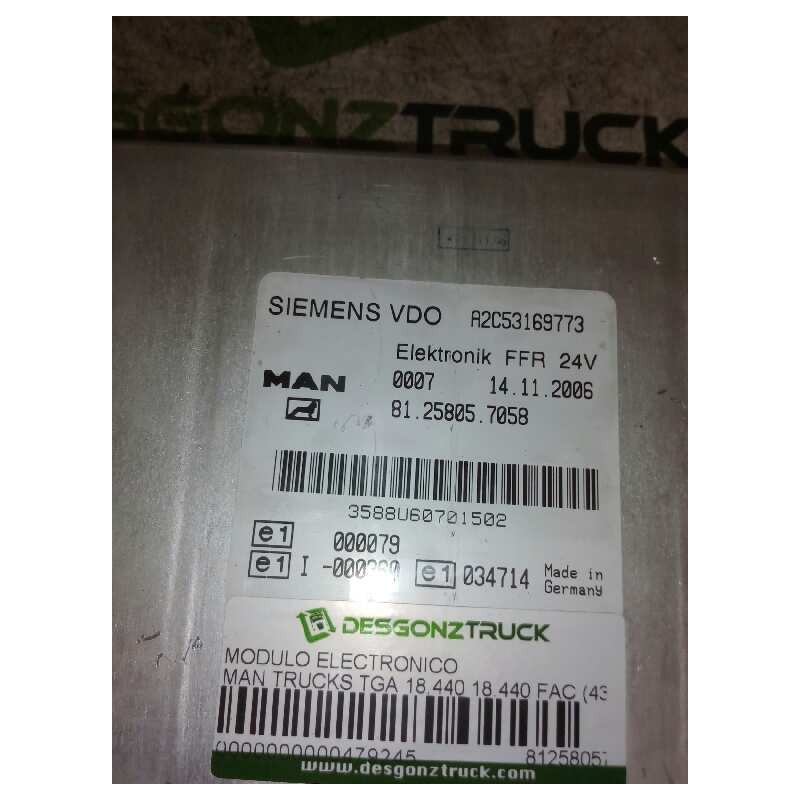 Recambio de modulo electronico para man tg - a 18.430 fg / bb (e3/e4) l referencia OEM IAM 81258057058 A2C53169773 2