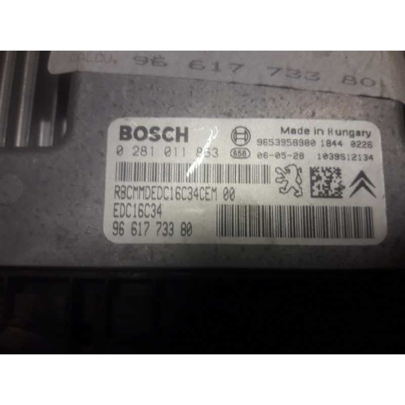 Recambio de centralita motor uce para citroën c4 berlina lx referencia OEM IAM 0281011863 9661773380 9653958980 - Negro 2
