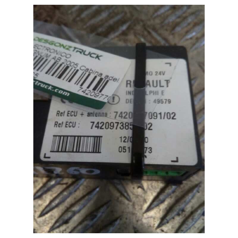 Recambio de modulo electronico para renault magnum ab 2005 cabina adel.tractor semirr. gv  4x2 4xx.18 gran espacio referencia OE - Blanco 2