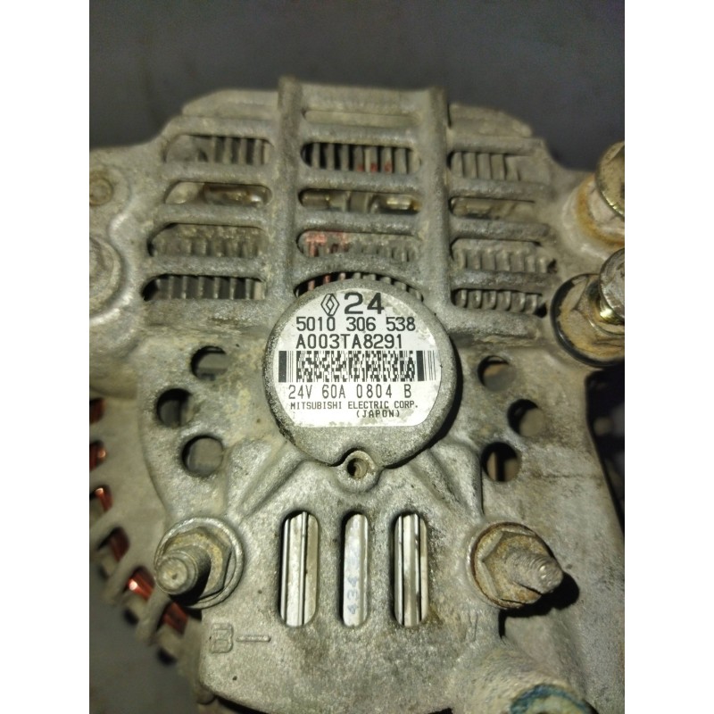 Recambio de alternador para renault midlum 7.2 diesel referencia OEM IAM 5010306538 A003TA8291 24V/60A - Blanco 3
