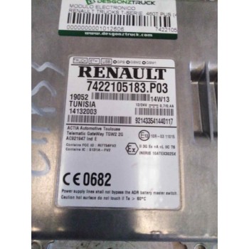 Recambio de modulo electronico para renault serie t fg 4x2 cabina high-sleeper referencia OEM IAM 7422105183  