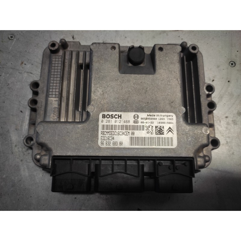 Recambio de centralita motor uce para citroën xsara picasso 1.6 hdi 90 exclusive referencia OEM IAM 0281012468 9663268380 965395 - Gris