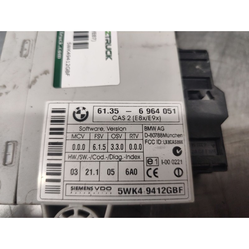 Recambio de modulo electronico para bmw serie 1 berlina (e81/e87) 120d referencia OEM IAM 5WK49412GBF - Gris 3
