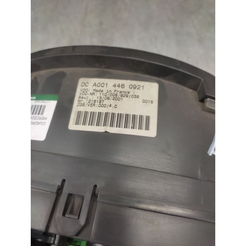 Recambio de cuadro instrumentos para mercedes-benz sprinter 02.00  caja cerrada 416 cdi (904.662) referencia OEM IAM A0014460921 - Blanco 2