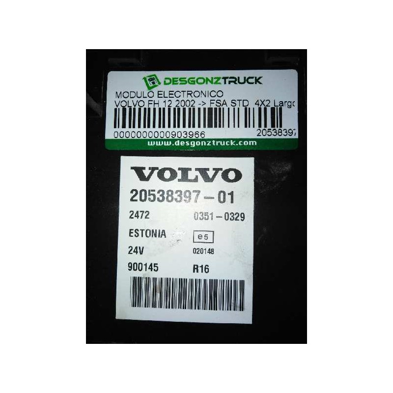 Recambio de modulo electronico para volvo fh 12 2002  fsa std 4x2 largo globetrotter (lhh2, l2h2) referencia OEM IAM 20538397 - Blanco 3