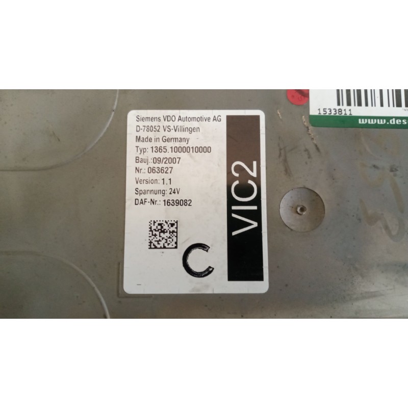 Recambio de modulo electronico para daf serie xf105.460 12.9 diesel referencia OEM IAM 1639082  VERSION 1.1 - Blanco 2