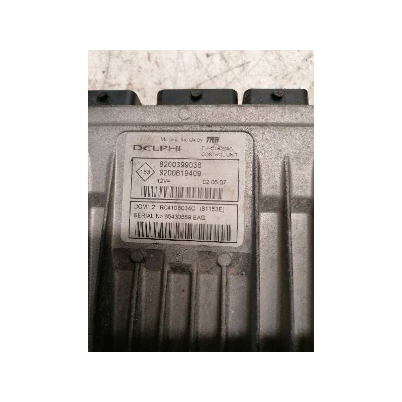 Recambio de centralita motor uce para renault clio iii authentique referencia OEM IAM 8200399038 8200619409 - Rojo 2
