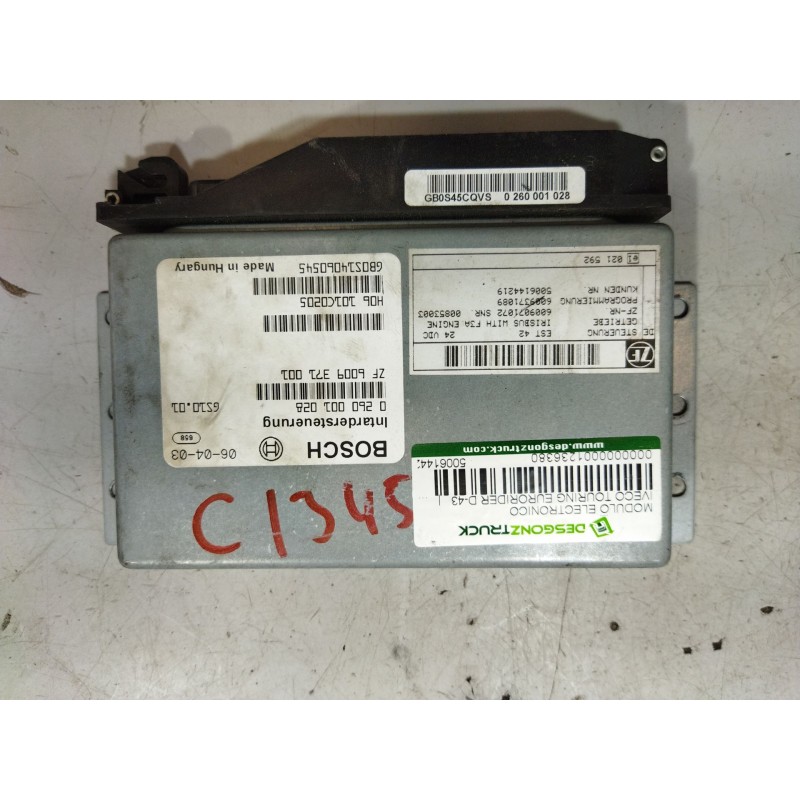Recambio de modulo electronico para iveco eurorider c43a referencia OEM IAM 5006144219 6009371001 CENTRALITA INTARDER
