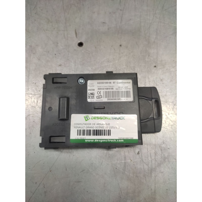 Recambio de conmutador de arranque para renault grand scénic iii (jz0/1_) 1.5 dci referencia OEM IAM 285909828R  A2C53185186 - Granate