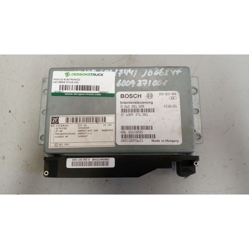Recambio de modulo electronico para daf serie xf105.xxx 12.9 diesel referencia OEM IAM 1686847 6009371001 0260001028