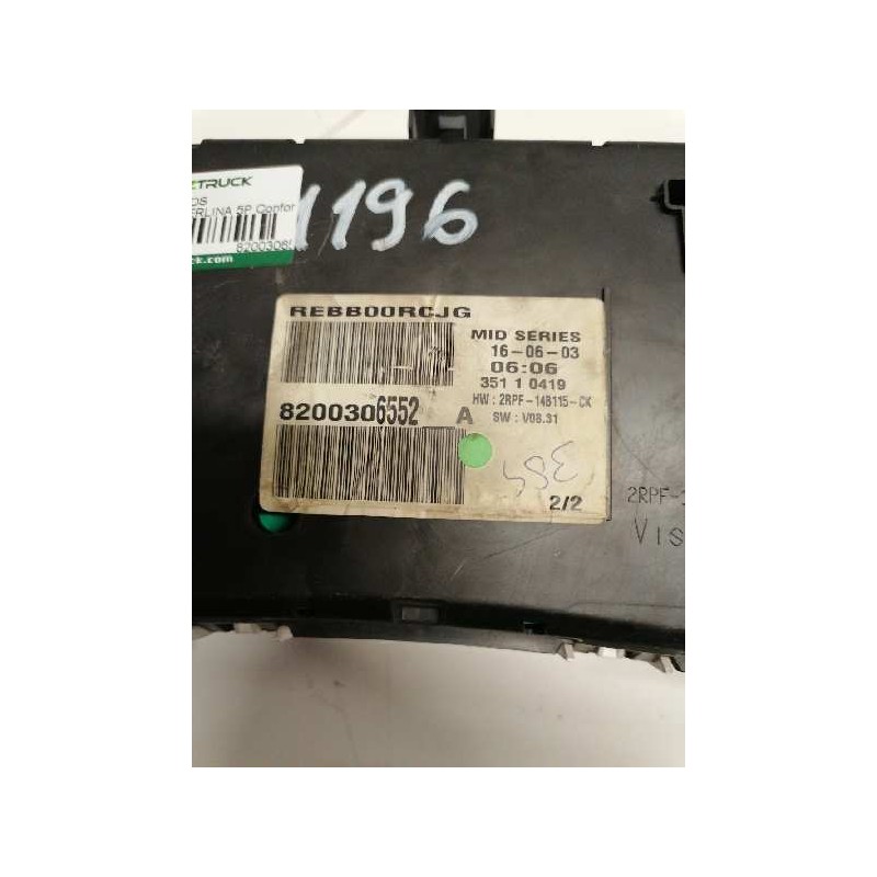 Recambio de cuadro instrumentos para renault megane ii berlina 5p confort authentique referencia OEM IAM 8200306552A 35110419 - Azul 3