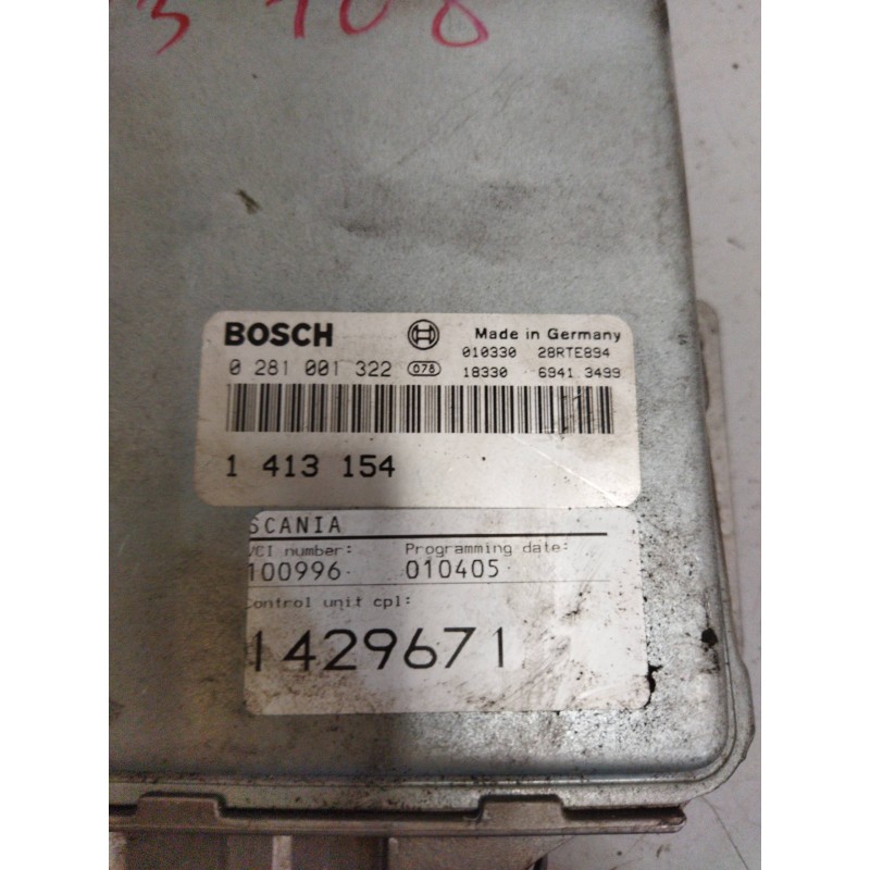 Recambio de modulo electronico para scania serie 4 (p 94 d) 9.0 diesel referencia OEM IAM 1429671 0281001322 1413154 - Blanco 2