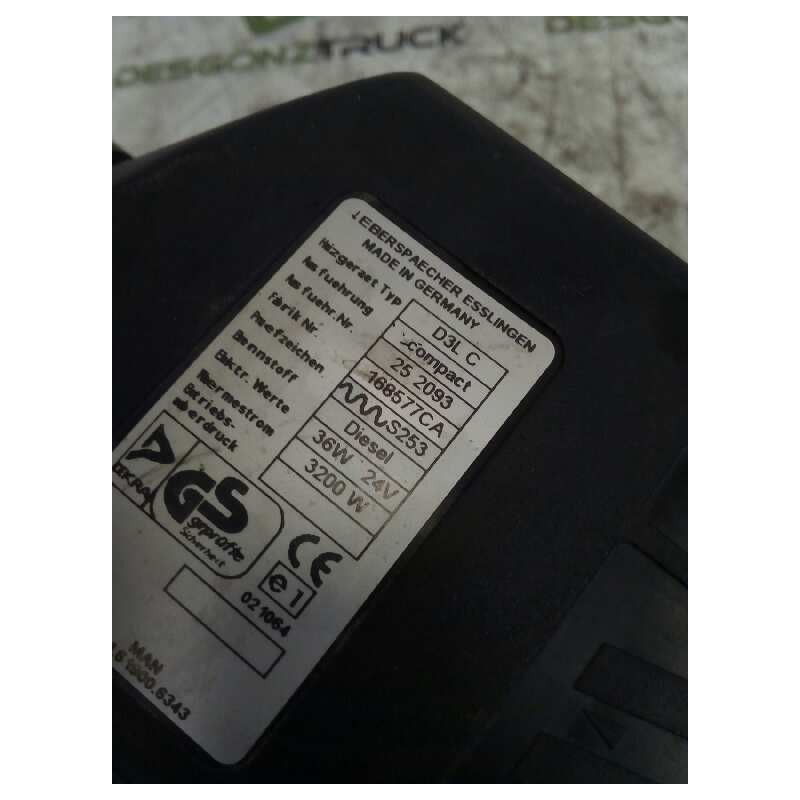 Recambio de motor calefaccion cabina para man tg - a 18.430 fg / bb (e3/e4) l referencia OEM IAM D3LC EBERSPACHER COMPACT - Gris 2