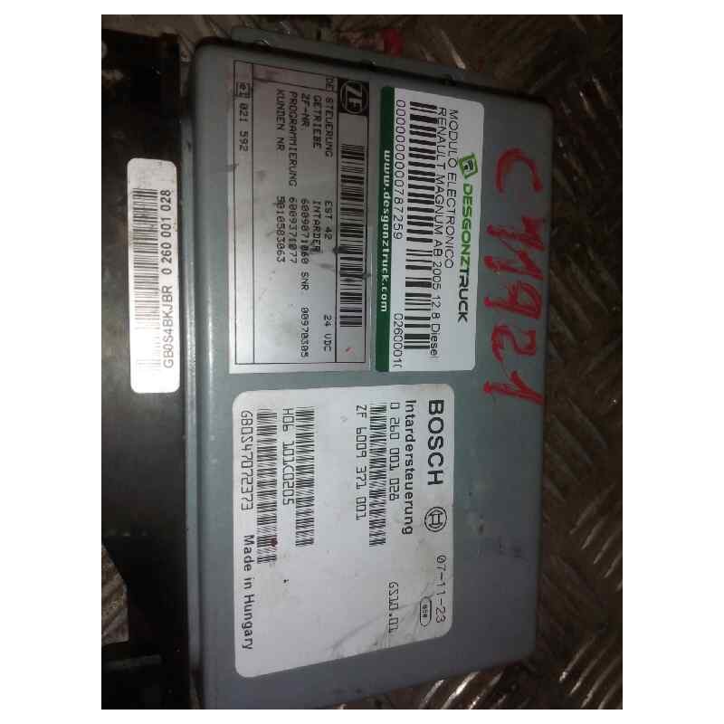 Recambio de modulo electronico para renault magnum ab 2005 12.8 diesel referencia OEM IAM 0260001028 5010583063 6009371001 - Blanco 2