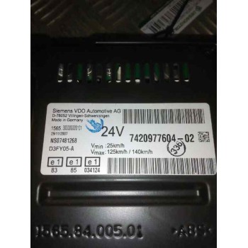 Recambio de cuadro instrumentos para renault magnum ab 2005 12.8 diesel referencia OEM IAM 7420977604 7422185288 