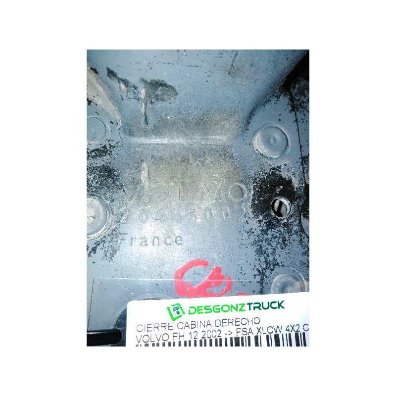 Recambio de cierre cabina derecho para volvo fh 12 2002  fsa xlow 4x2 corto referencia OEM IAM 20443002 - Blanco 2