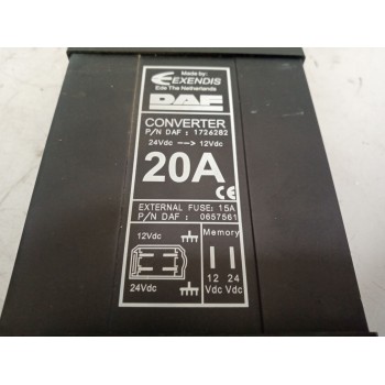 Recambio de modulo electronico para daf serie xf105.xxx 12.9 diesel referencia OEM IAM 1726282 CONVERTIDOR 24V/12V 