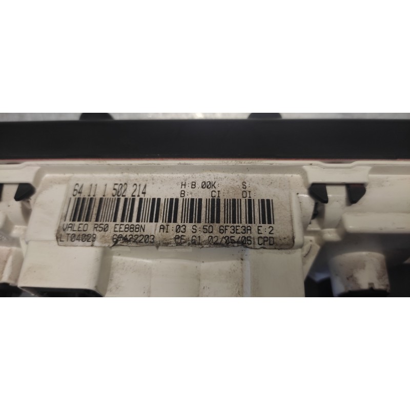 Recambio de mando calefaccion / aire acondicionado para bmw mini (r50,r53) one referencia OEM IAM 64111502214 - Negro 2