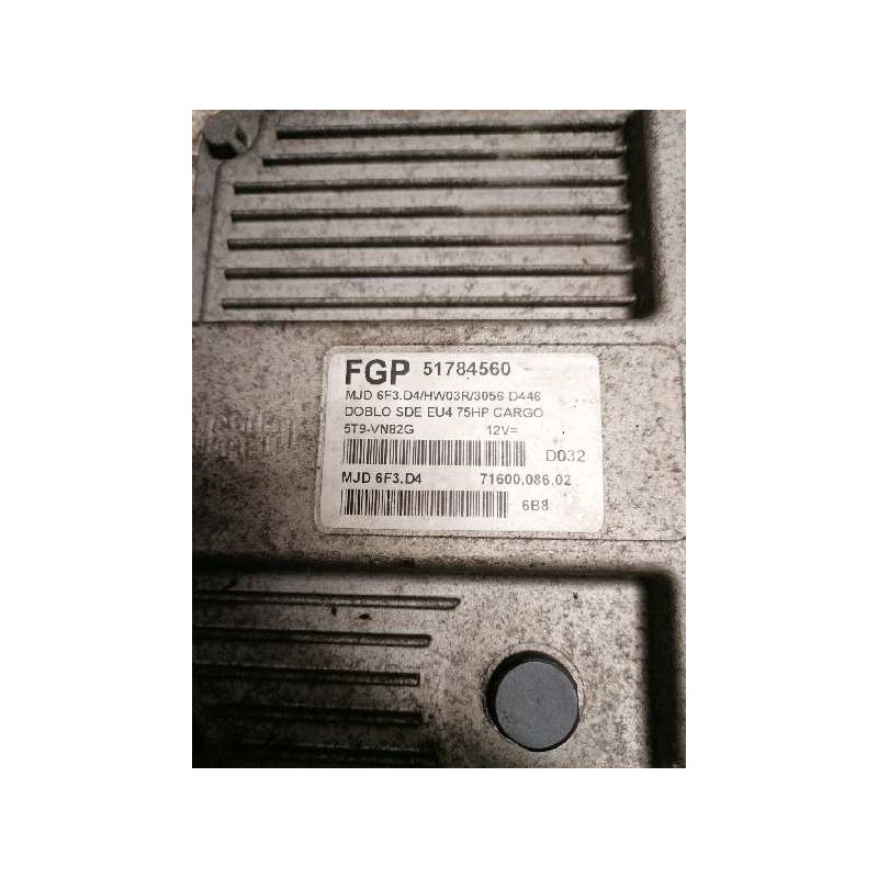 Recambio de centralita motor uce para fiat doblo (119) 1.3 16v multijet active com. (55kw) referencia OEM IAM 51784560 716000860 - Blanco 2