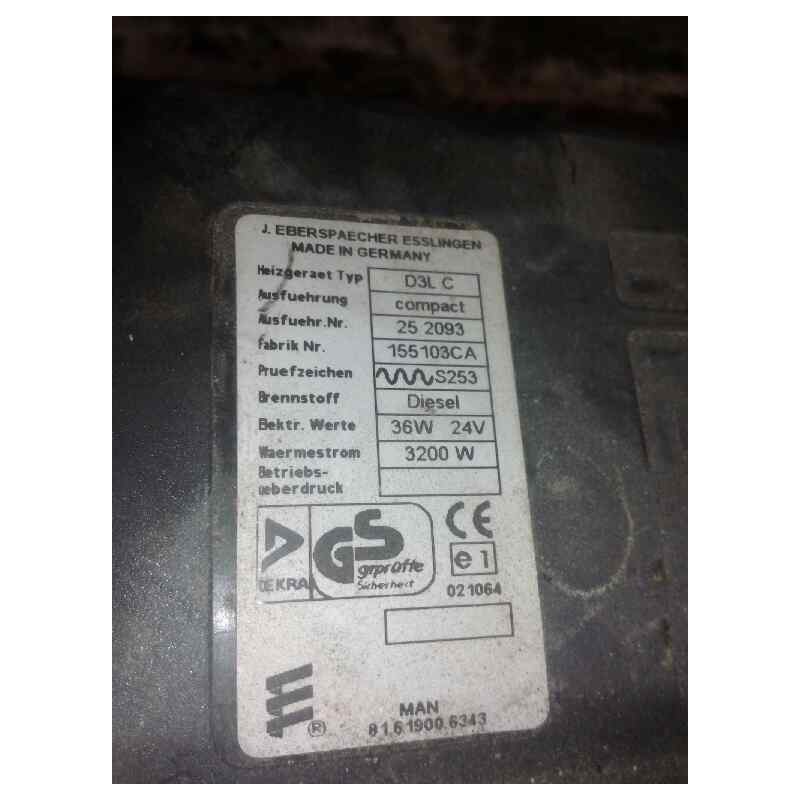 Recambio de motor calefaccion cabina para man tg - a 18.460 fg / fllc (e2) l referencia OEM IAM D3LC COMPACT EBERSPACHER 2