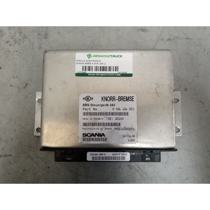 Recambio de modulo electronico para scania serie 4 (p/r 164 l) 15.6 diesel referencia OEM IAM 1471638 CENTRALITA EBS 0486106021 - Rojo