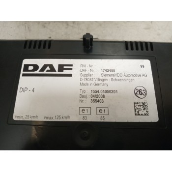 Recambio de cuadro instrumentos para daf serie xf105.xxx 12.9 diesel referencia OEM IAM 1743496  