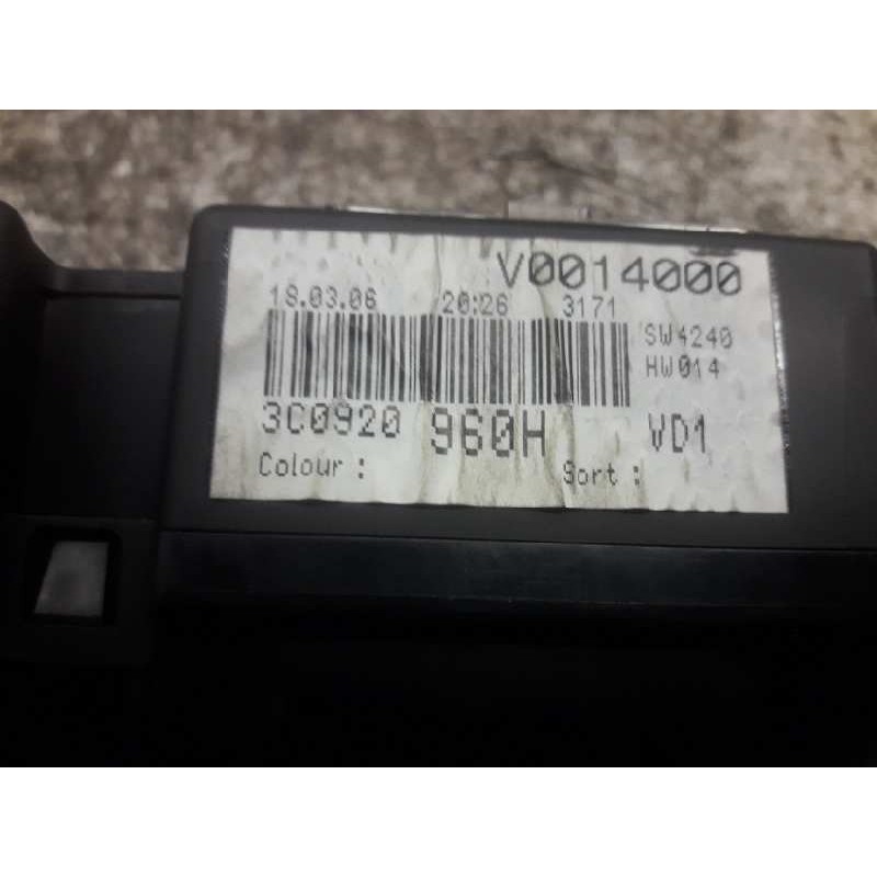 Recambio de cuadro instrumentos para volkswagen passat berlina (3c2) advance referencia OEM IAM 3C0920960H V0014000 36 PINS - Negro 3