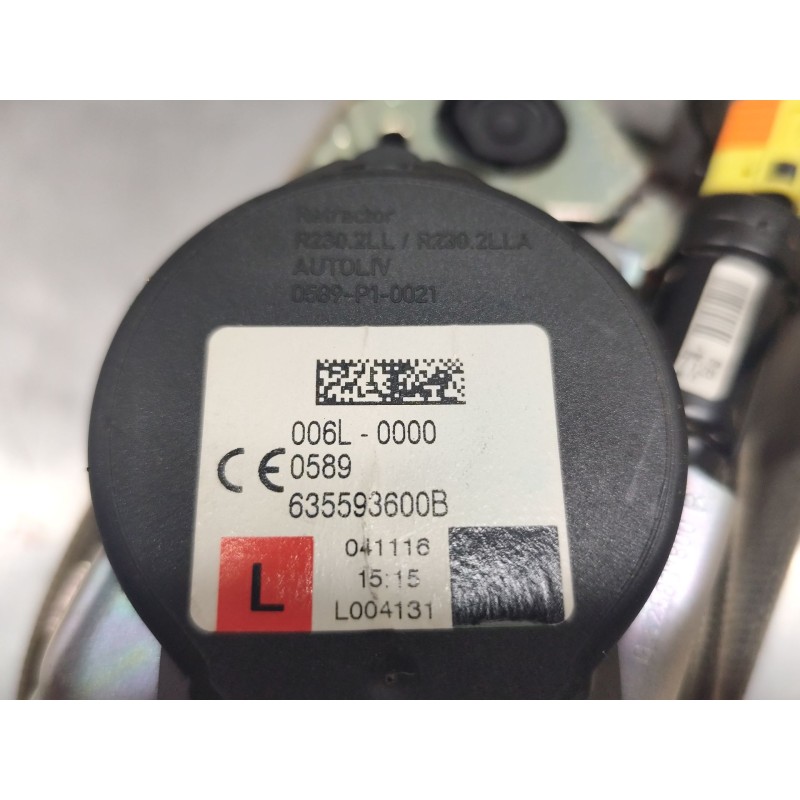 Recambio de cinturon seguridad delantero izquierdo para audi q7 (4mb, 4mg, 4mq) 3.0 tdi quattro referencia OEM IAM 635593600B - Negro 5