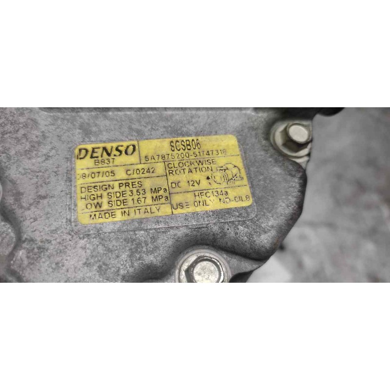 Recambio de compresor aire acondicionado para fiat nuova 500 (150) blackjack referencia OEM IAM 5A787520051747318 B837 DENSO - Rojo 4