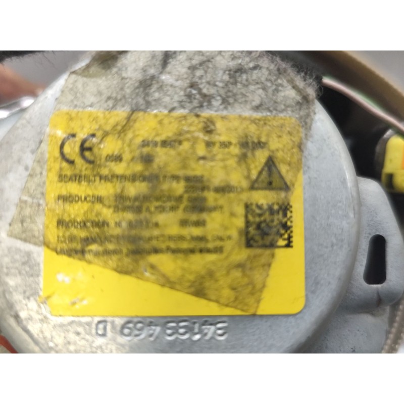 Recambio de cinturon seguridad trasero derecho para audi q7 (4mb, 4mg, 4mq) 3.0 tdi quattro referencia OEM IAM - Negro 4