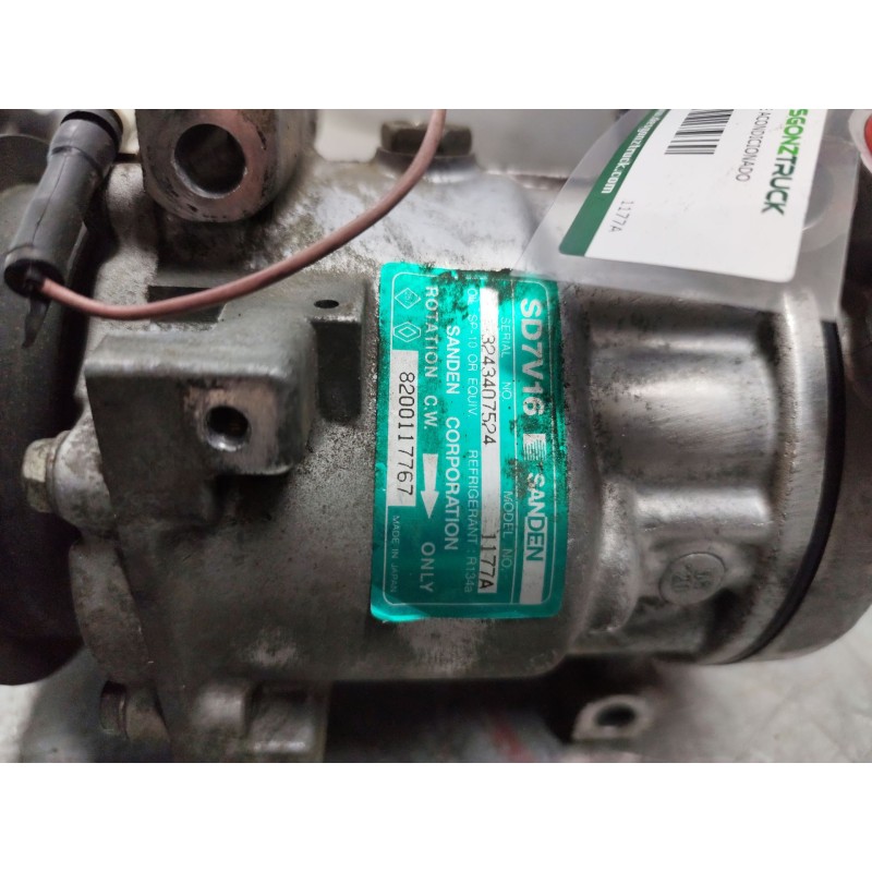 Recambio de compresor aire acondicionado para dacia logan ambiance referencia OEM IAM 1177A / 8200117767 3243407524 8200117767 2