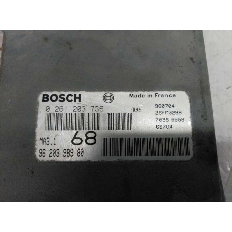 Recambio de centralita motor uce para peugeot 106 (s1) 1.1 referencia OEM IAM 9620398980 0261203736 