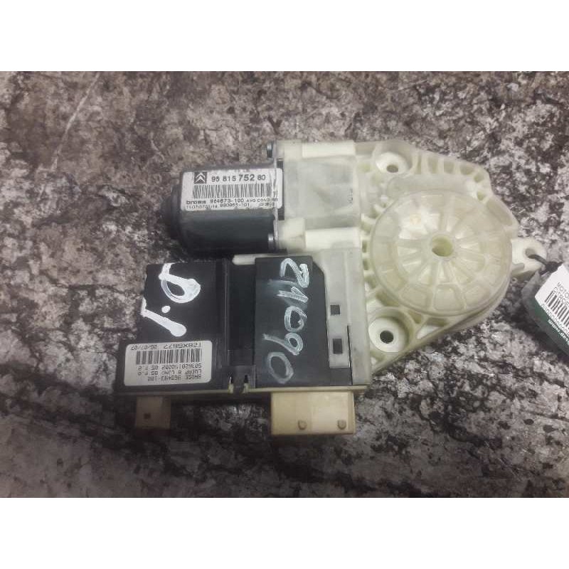 Recambio de motor elevalunas delantero izquierdo para citroën c4 berlina lx referencia OEM IAM 9681575280 965493100 20/6 PINS - Negro