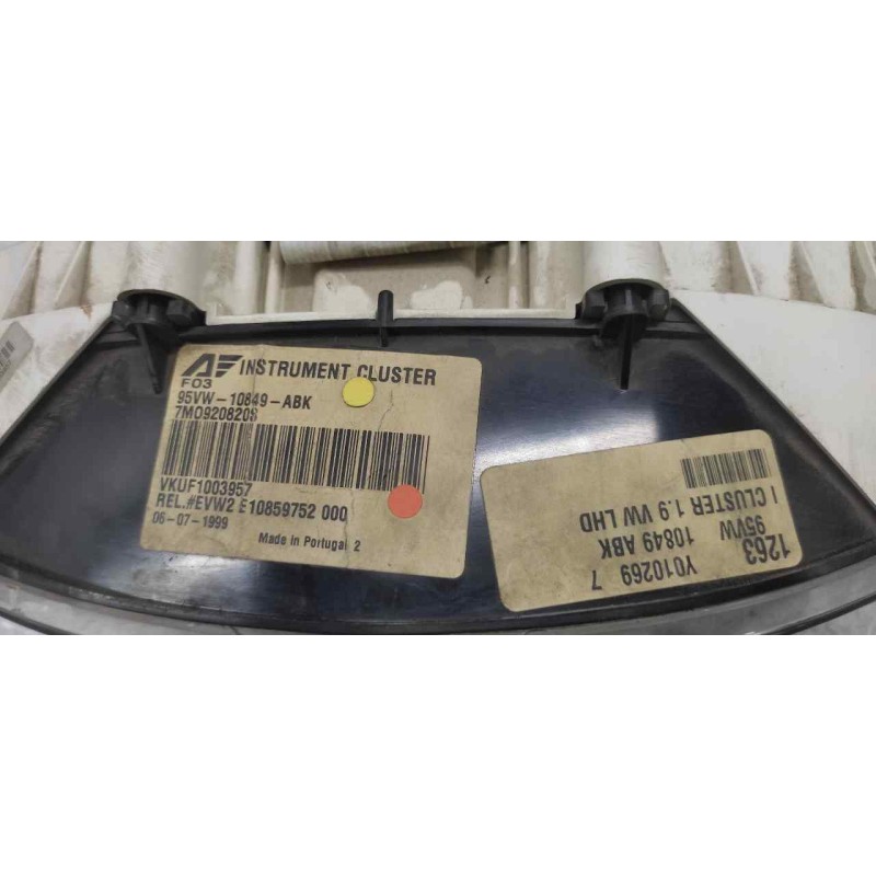 Recambio de cuadro instrumentos para volkswagen sharan (7m8) básico referencia OEM IAM 7M0920820S 2