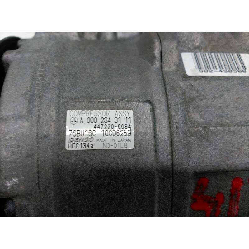 Recambio de compresor aire acondicionado para mercedes-benz sprinter (w901,w904) caja cerr. 208 d (901.3/902.361-362) referencia 2