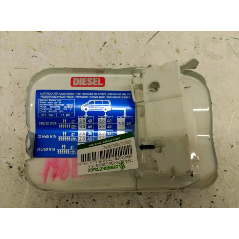 Recambio de tapa exterior combustible para mercedes-benz vito (w638) caja cerrada 108 cdi  (638.094) referencia OEM IAM - Blanco 2