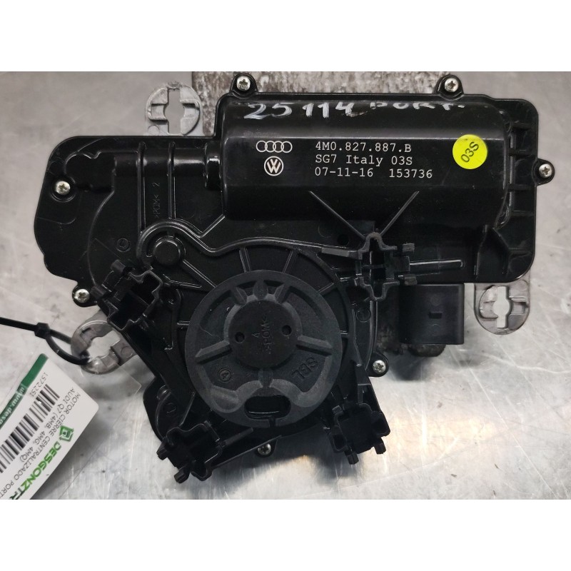 Recambio de motor cierre centralizado porton para audi q7 (4mb, 4mg, 4mq) 3.0 tdi quattro referencia OEM IAM 4M0827887B - Negro