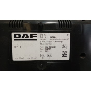 Recambio de cuadro instrumentos para daf serie xf105.xxx 12.9 diesel referencia OEM IAM 1743496  